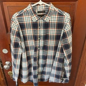 Banana Republic Button Down, Blue/Orange size L